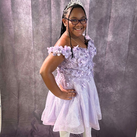 Lavender Floral Kids Costume Dress